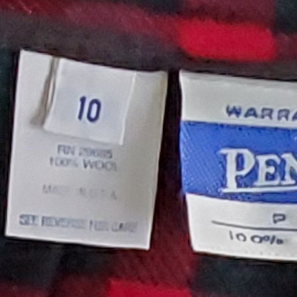 Vintage 1990's Pendelton plaid pleated skirt, red - Picture 8 of 8